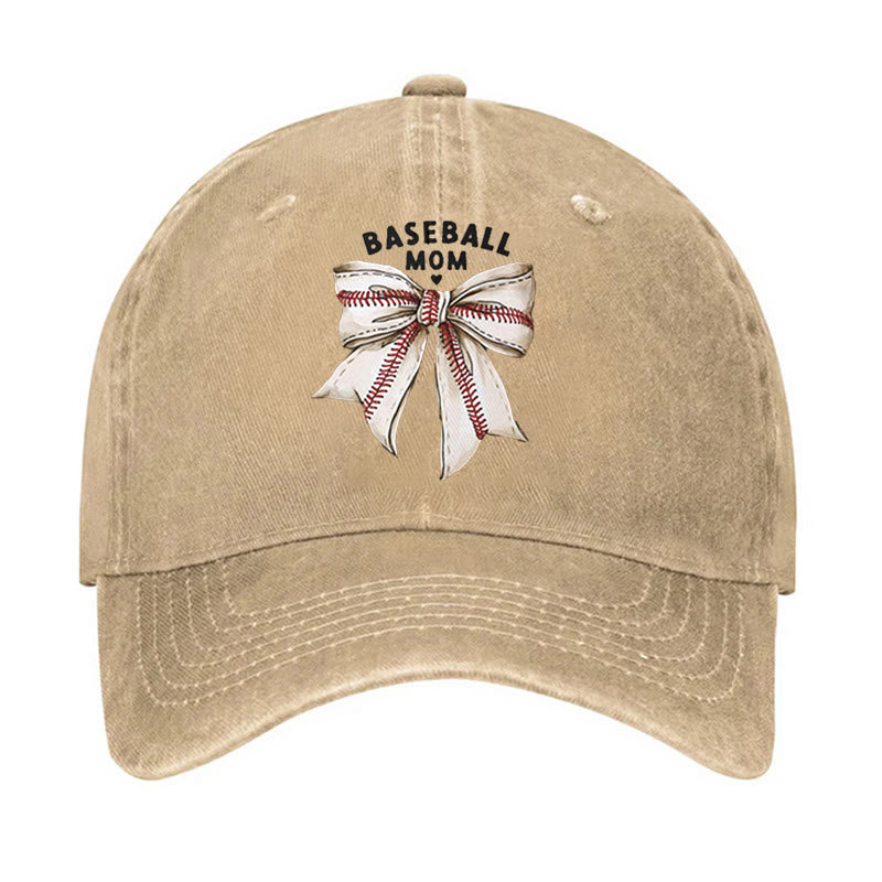 Cappellino da baseball regolabile con fiocco da mamma