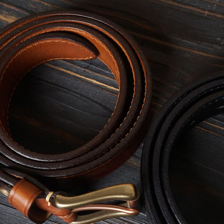 Cintura in pelle con fiore in rilievo in stile western con fibbia in ottone massiccio