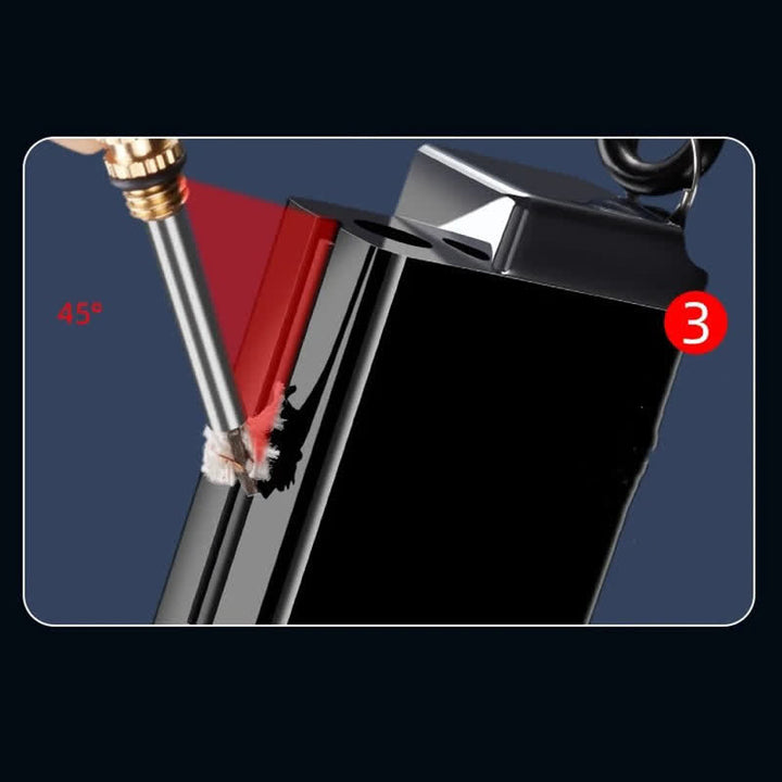 Mini posacenere portatile rettangolare 2 in 1 con accendino a cherosene - image 8