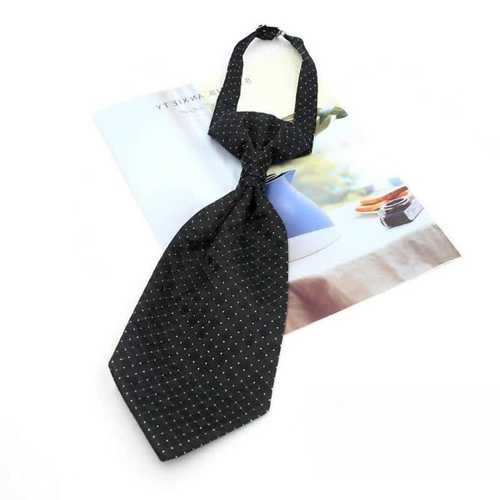 Cravatta da uomo pre-annodata con volant e motivo Paisley di lusso, stile smoking, Ascot