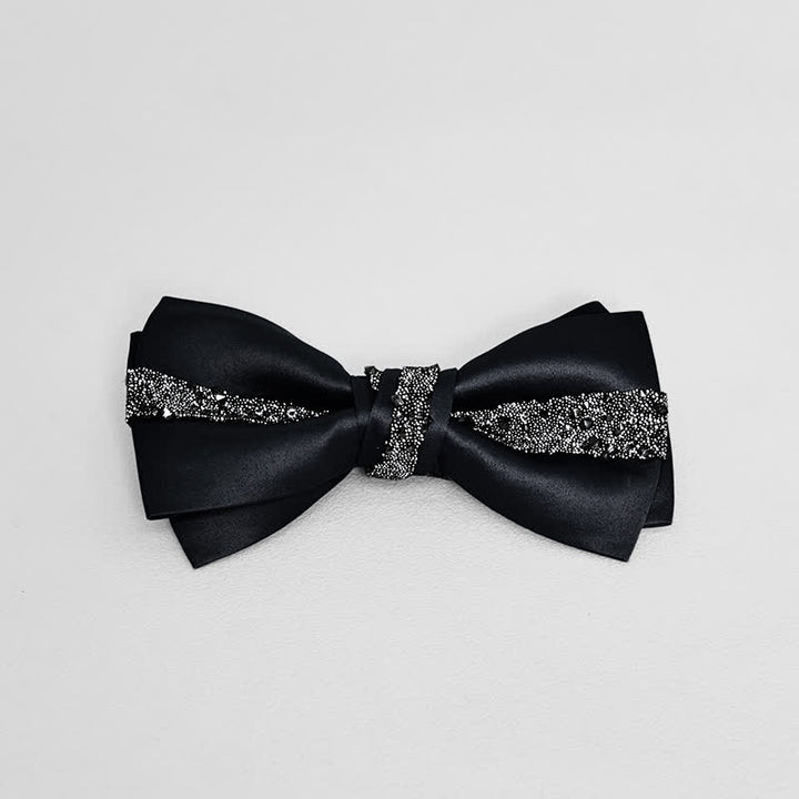Fazzoletto da taschino con papillon glitterato da uomo - Nero - Papillon - image 10
