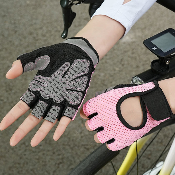 Guanti da palestra senza dita traspiranti e leggeri per ciclismo e sollevamento pesi