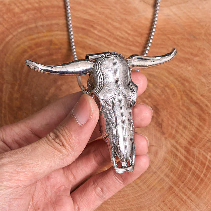 Fibbia per cintura con ciondolo multifunzione a forma di testa di toro Longhorn EDC