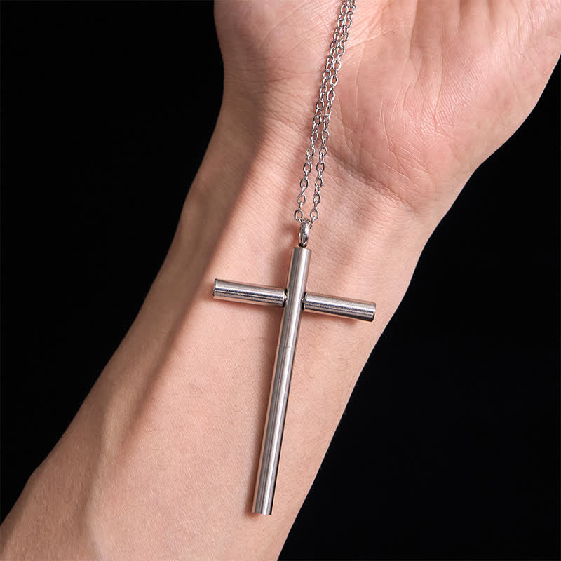 Collana con ciondolo a croce con stuzzicadenti portatile Edc