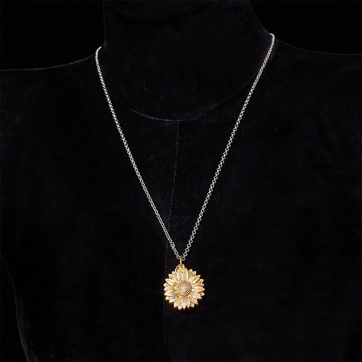 Set di braccialetti con collana e fibbia per cintura con coltello nascosto fai da te a tema girasole - image 4