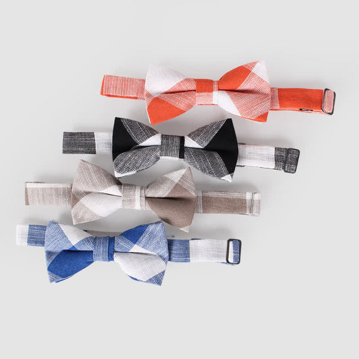 Papillon casual classico a righe in cotone a quadri da uomo
