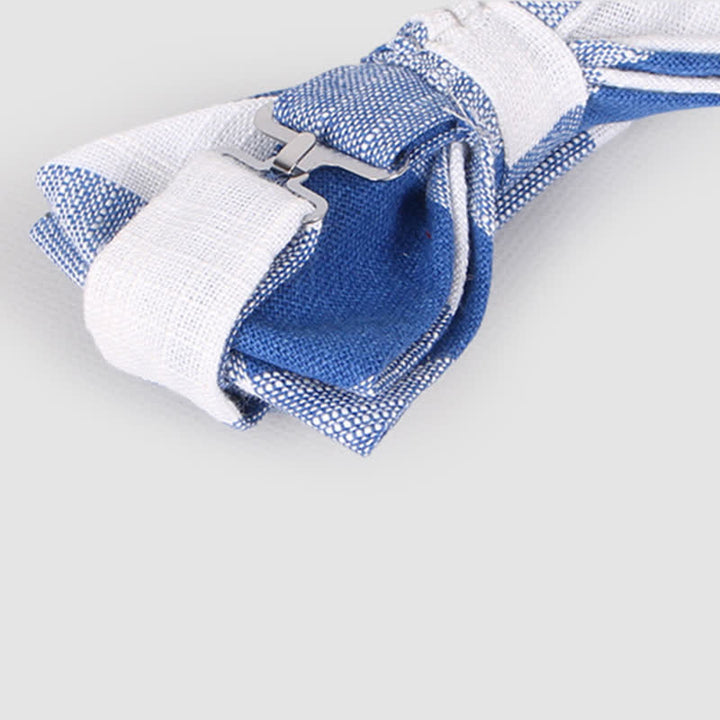 Papillon casual classico a righe in cotone a quadri da uomo