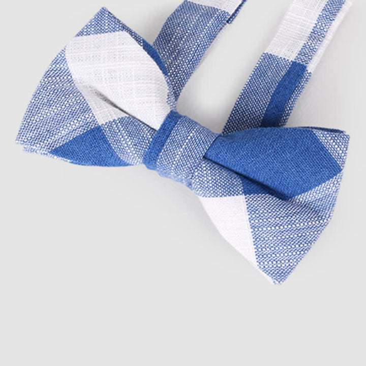 Papillon casual classico a righe in cotone a quadri da uomo