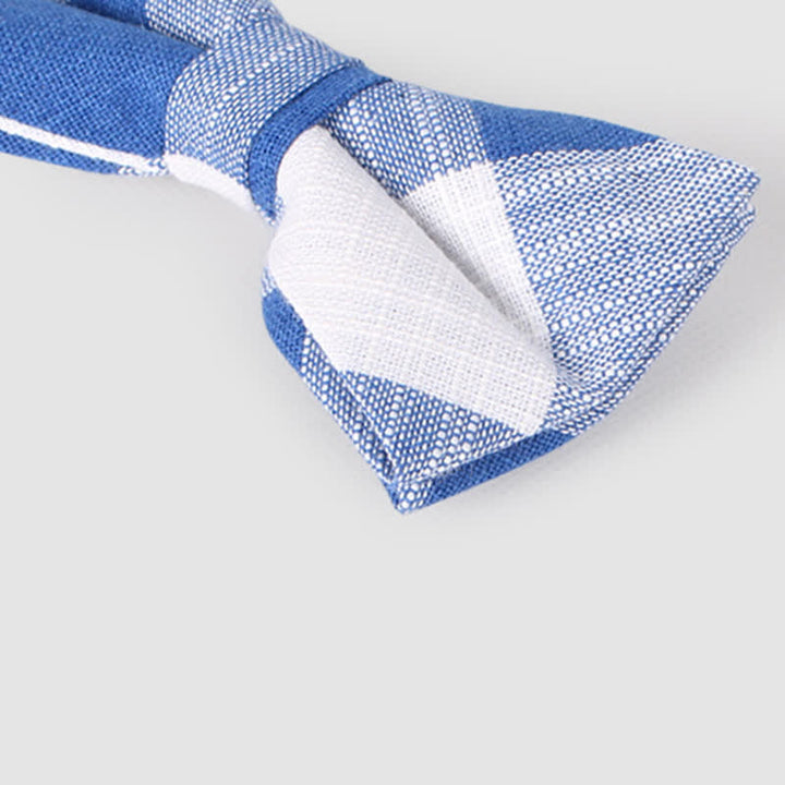 Papillon casual classico a righe in cotone a quadri da uomo