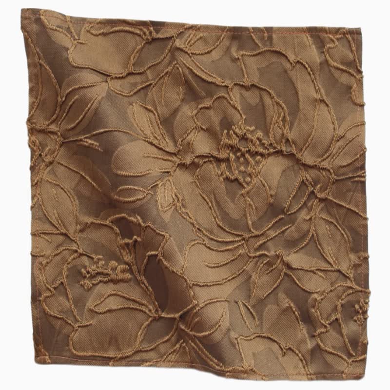 Papillon da uomo in jacquard floreale colore caffè scuro
