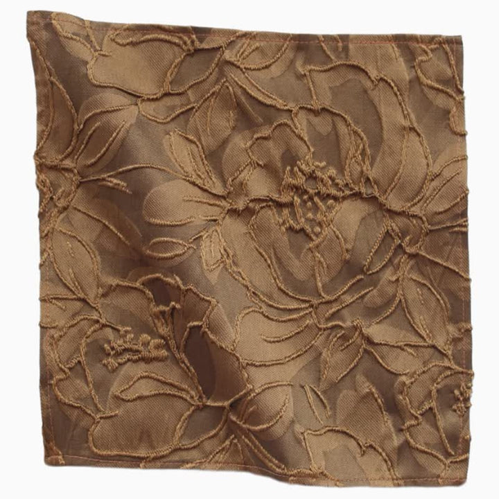 Papillon da uomo in jacquard floreale colore caffè scuro