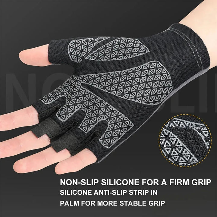 Guanti da esterno traspiranti con protezione solare Ice Silk e mezze dita - image 3