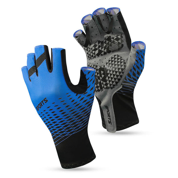Guanti sportivi antiscivolo traspiranti senza dita - Blu - XXL - image 13