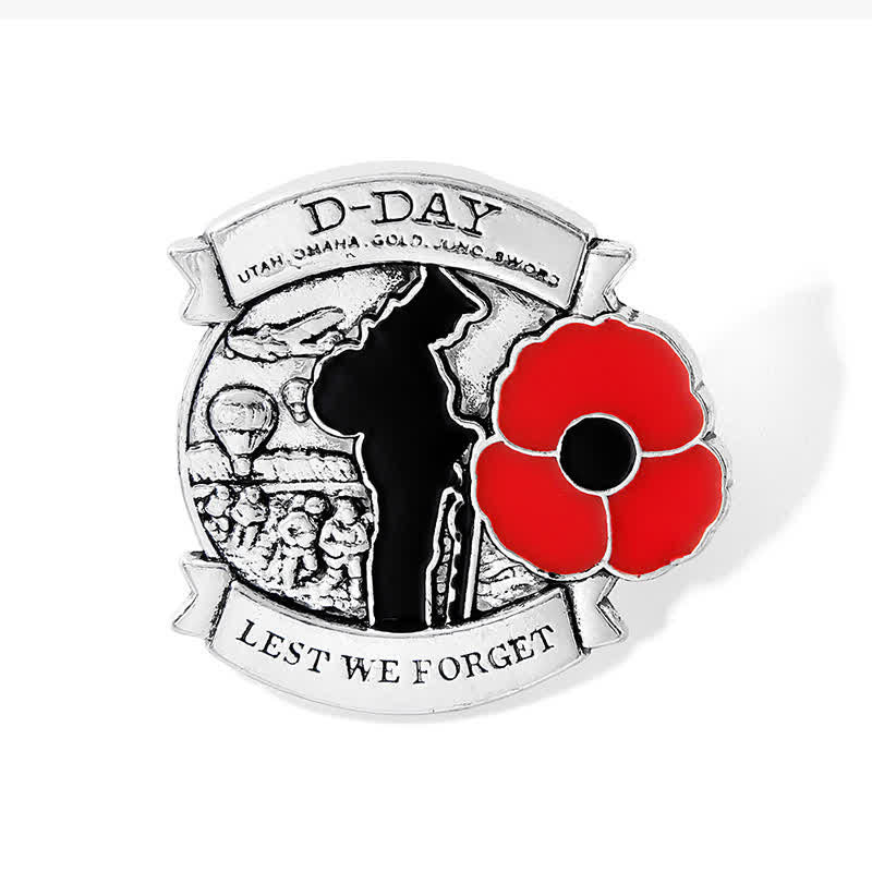 Spilla commemorativa del papavero per l'80° anniversario del D-Day