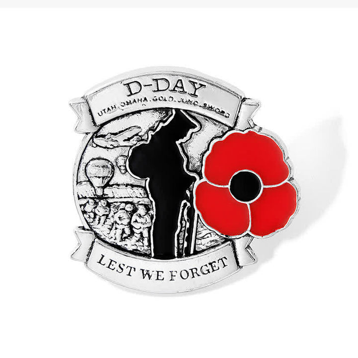 Spilla commemorativa del papavero per l'80° anniversario del D-Day