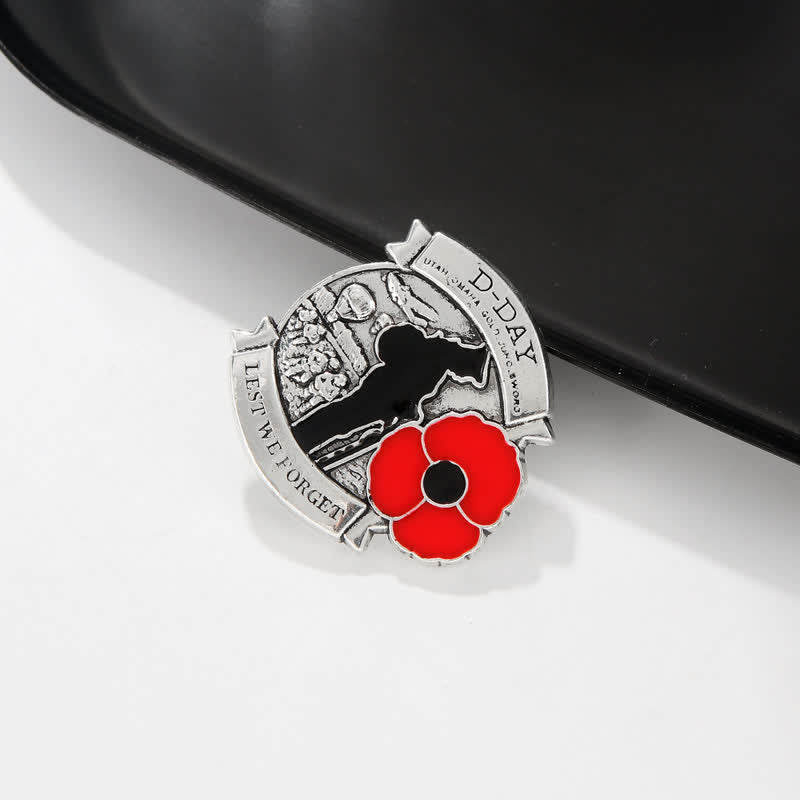 Spilla commemorativa del papavero per l'80° anniversario del D-Day
