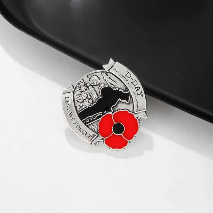 Spilla commemorativa del papavero per l'80° anniversario del D-Day