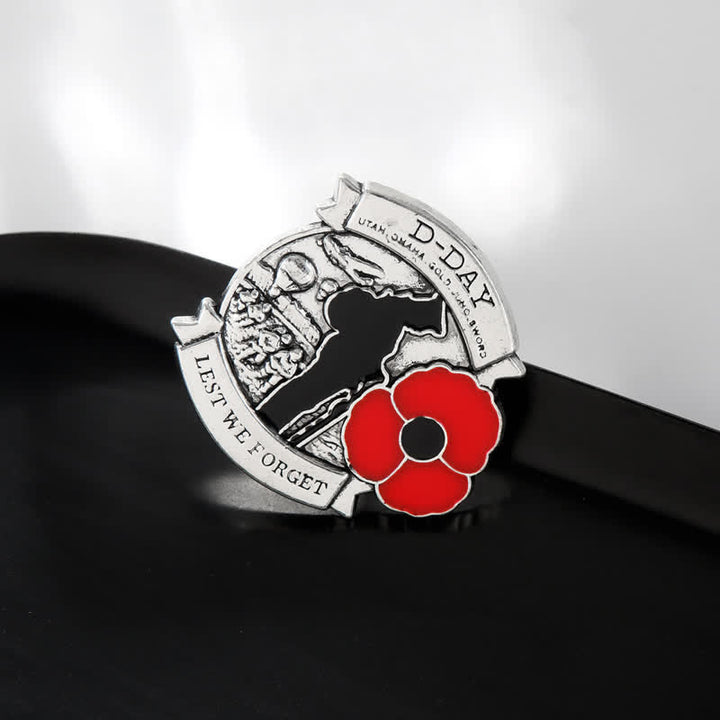 Spilla commemorativa del papavero per l'80° anniversario del D-Day