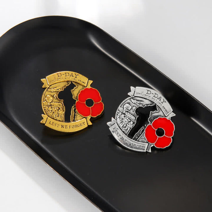 Spilla commemorativa del papavero per l'80° anniversario del D-Day