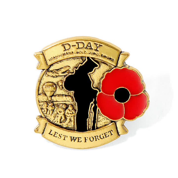 Spilla commemorativa del papavero per l'80° anniversario del D-Day