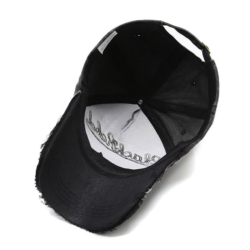 Cappellino da baseball con testa di toro Longhorn ricamata con lettere