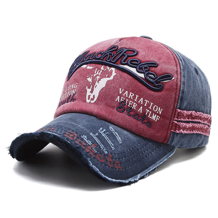 Cappellino da baseball con testa di toro Longhorn ricamata con lettere