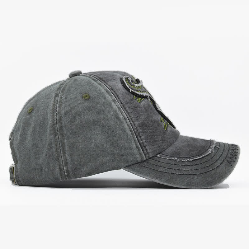 Cappellino da baseball vintage street style con ricamo a forma di toro - image 4