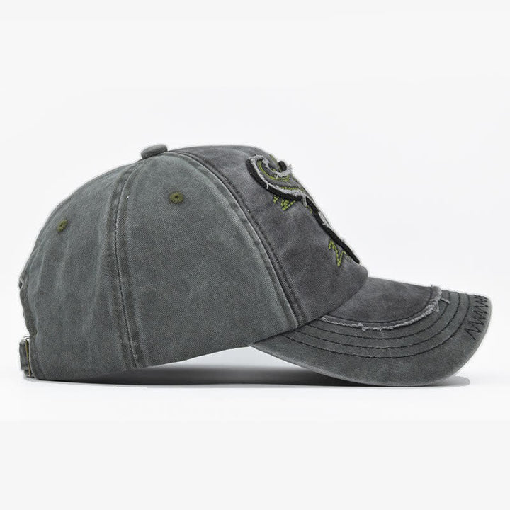 Cappellino da baseball vintage street style con ricamo a forma di toro - image 4