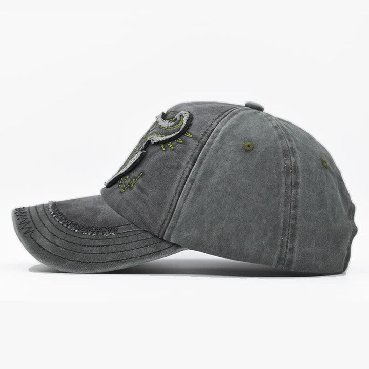 Cappellino da baseball vintage street style con ricamo a forma di toro - image 3