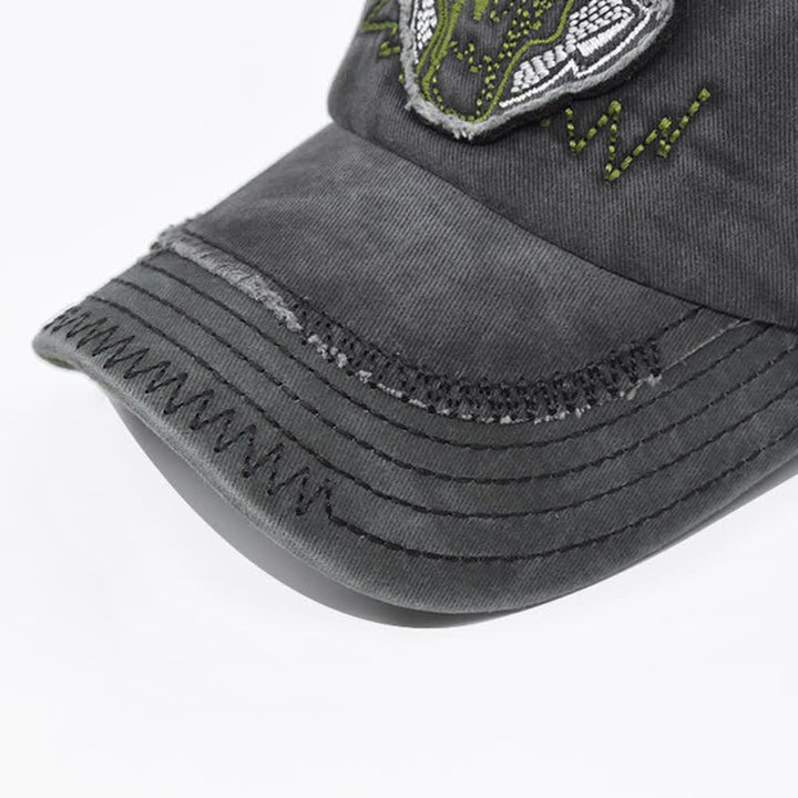 Cappellino da baseball vintage street style con ricamo a forma di toro - image 8