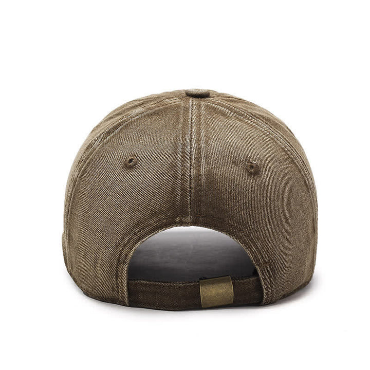 Cappellino da baseball lavato con ricamo a farfalla e colori abbinati retrò