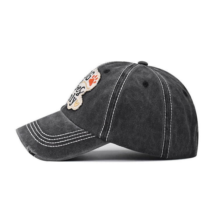 Cappellino da baseball lavato ricamato "Dog Vibes Only"