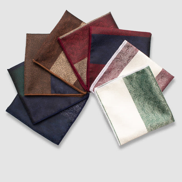 Fazzoletto da taschino a righe spesse con colori a contrasto da uomo