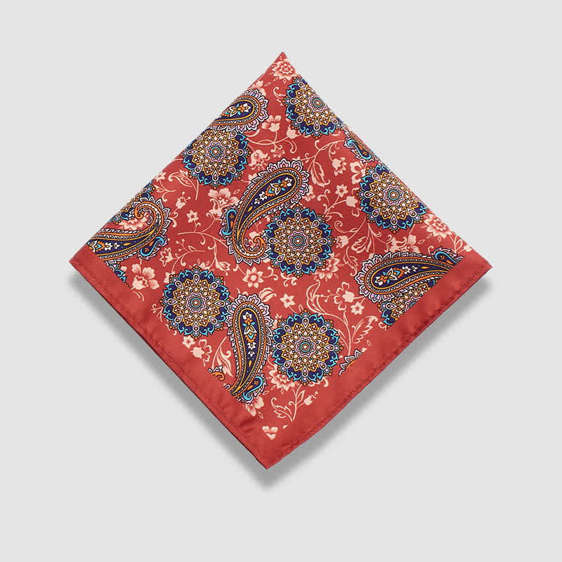 Fazzoletto da taschino da uomo con motivo Paisley Dots Vintage