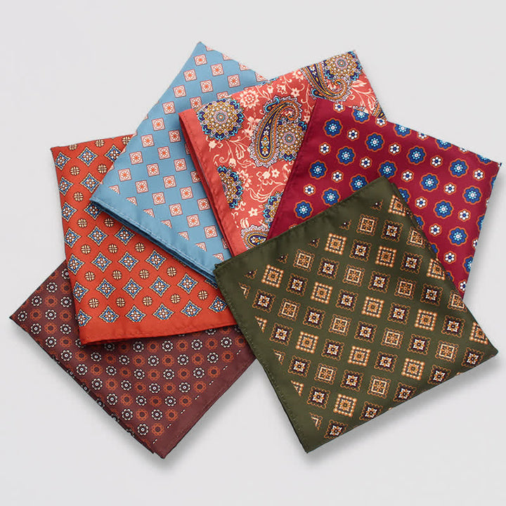 Fazzoletto da taschino da uomo con motivo Paisley Dots Vintage