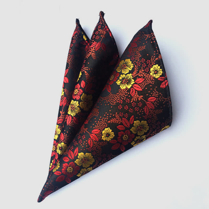 Fazzoletto da taschino da uomo con fiori Paisley colorati