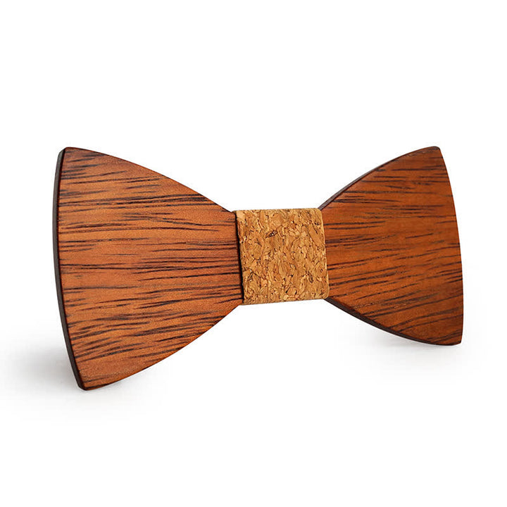 Papillon in legno di bambù fatto a mano da uomo