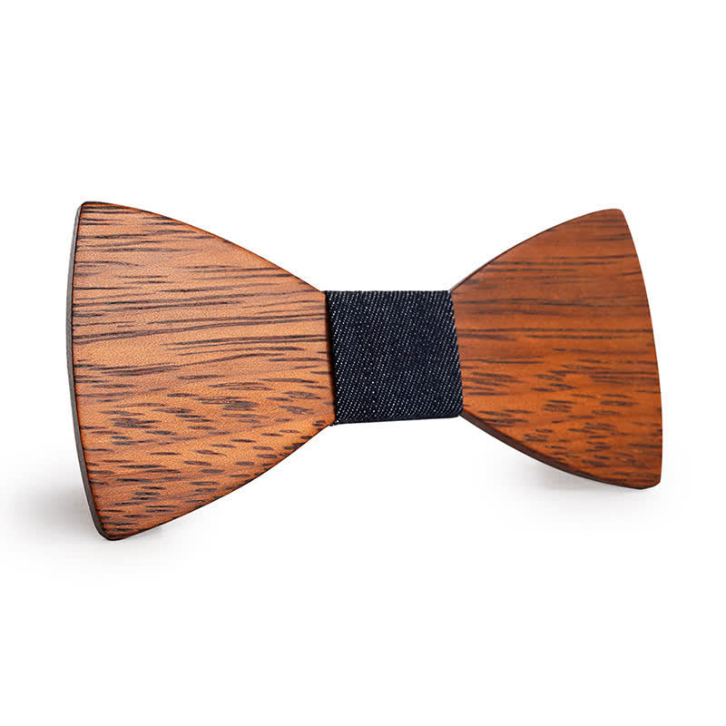 Papillon in legno di bambù fatto a mano da uomo