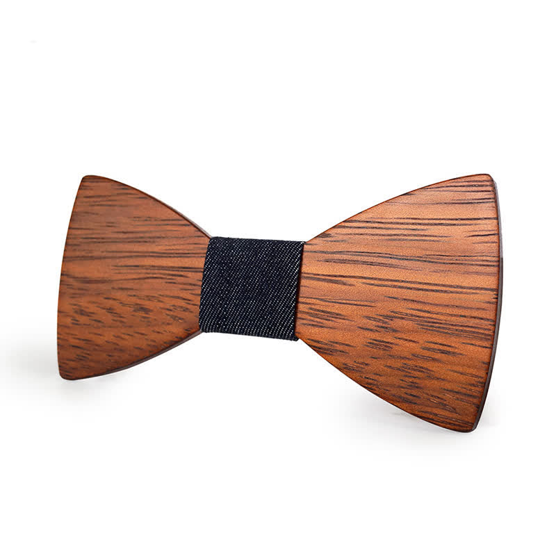 Papillon in legno di bambù fatto a mano da uomo