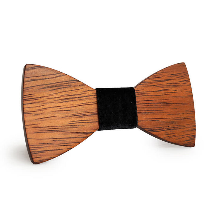 Papillon in legno di bambù fatto a mano da uomo - Nero - image 0