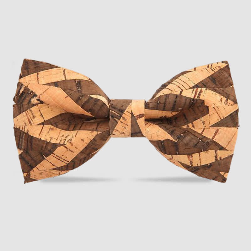 Papillon creativo da uomo in legno di sughero semplice