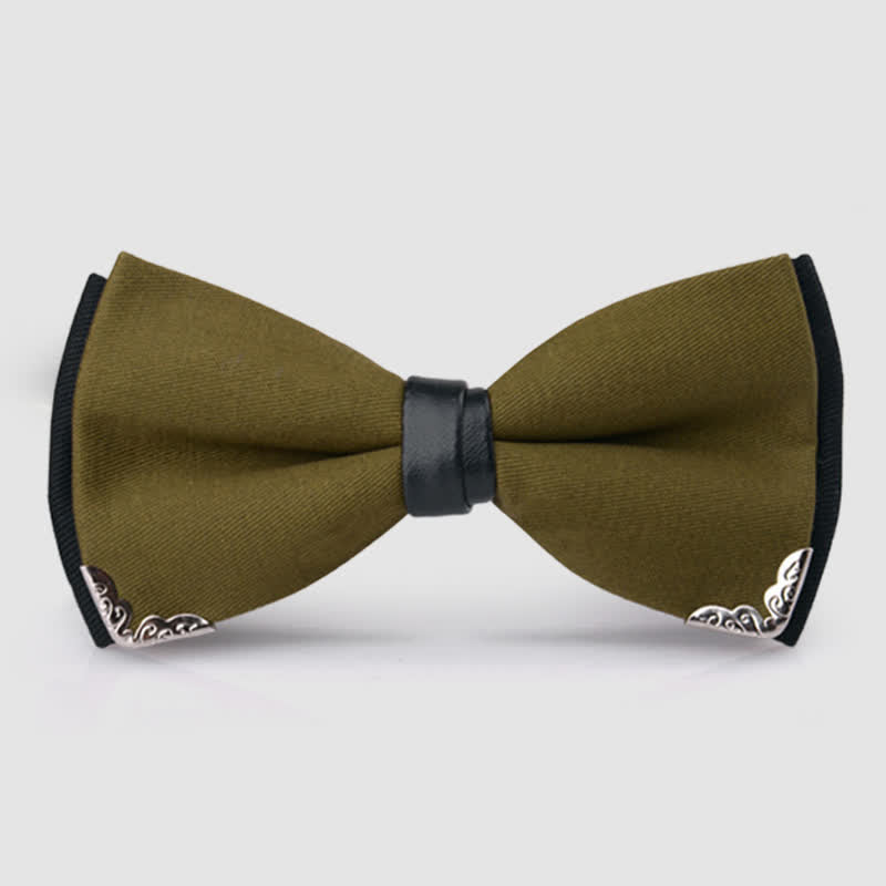 Papillon da uomo con finiture in metallo dorato di classe