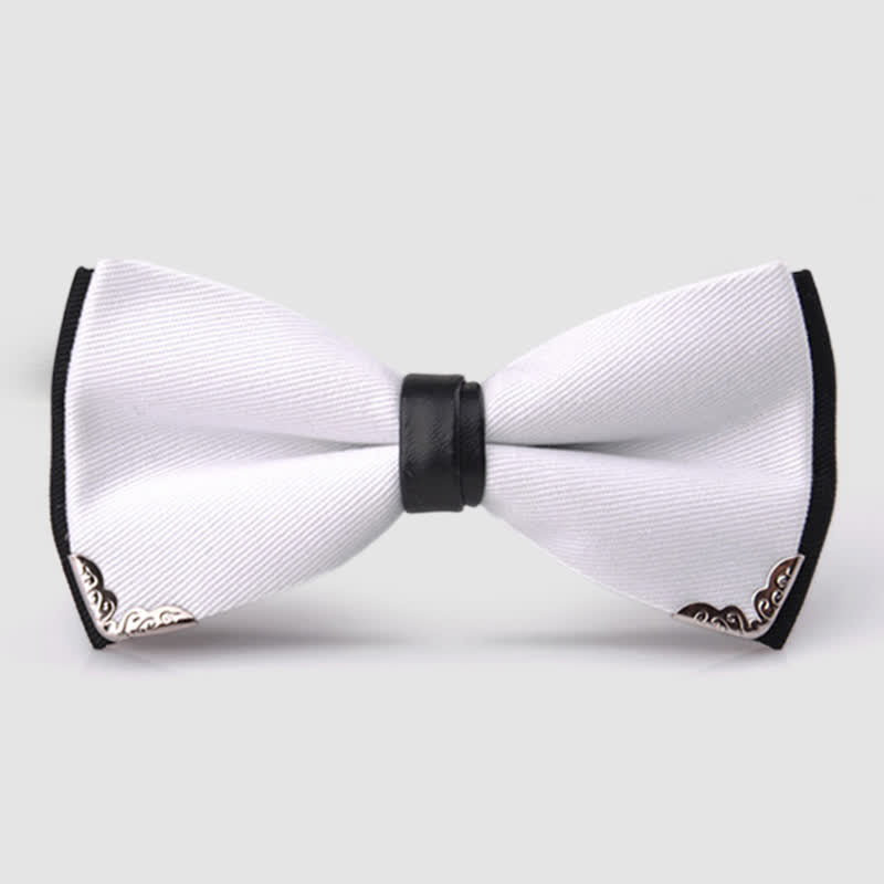 Papillon da uomo con finiture in metallo dorato di classe