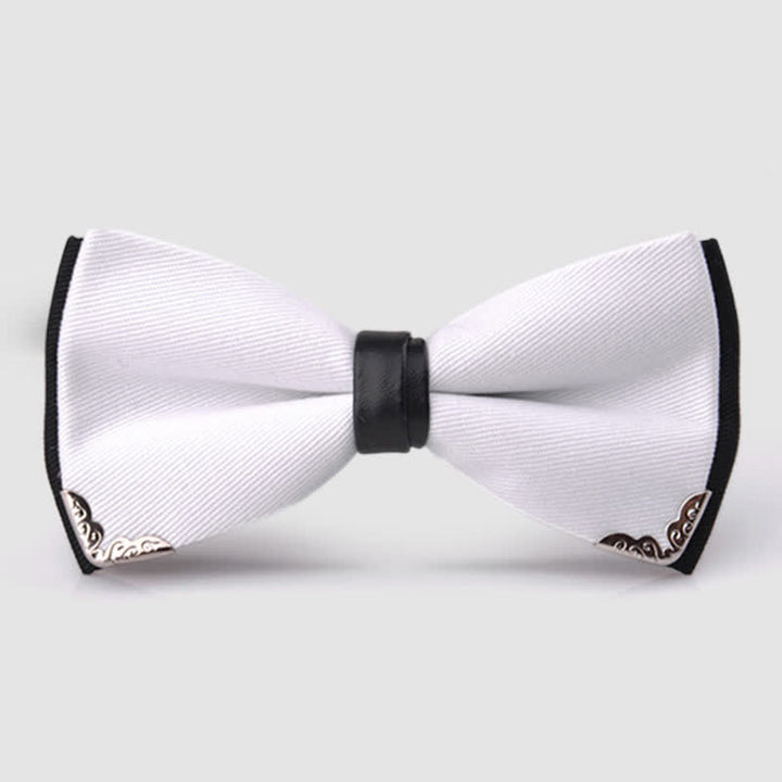 Papillon da uomo con finiture in metallo dorato di classe