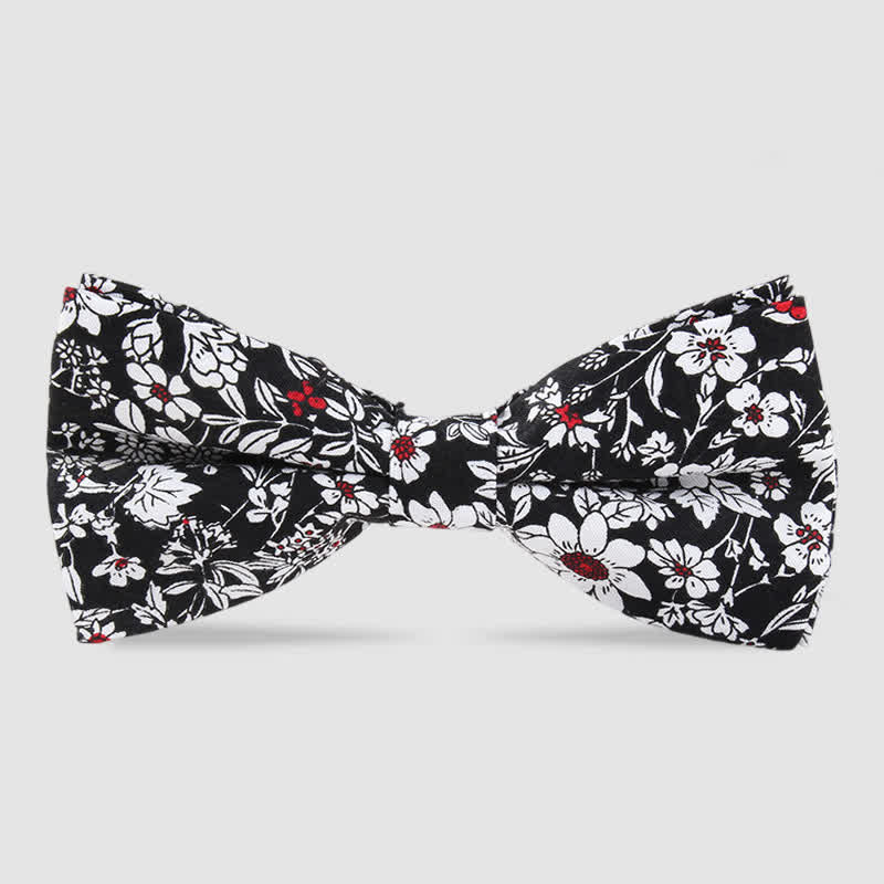 Papillon da uomo in cotone con stampa floreale Forest