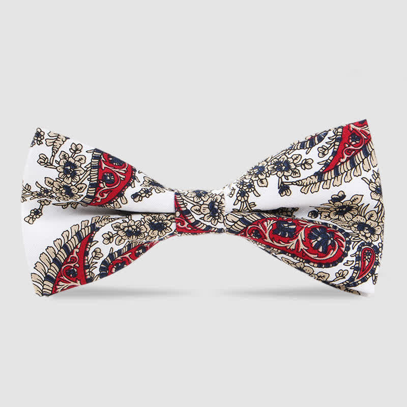 Papillon da uomo in cotone con stampa floreale Forest