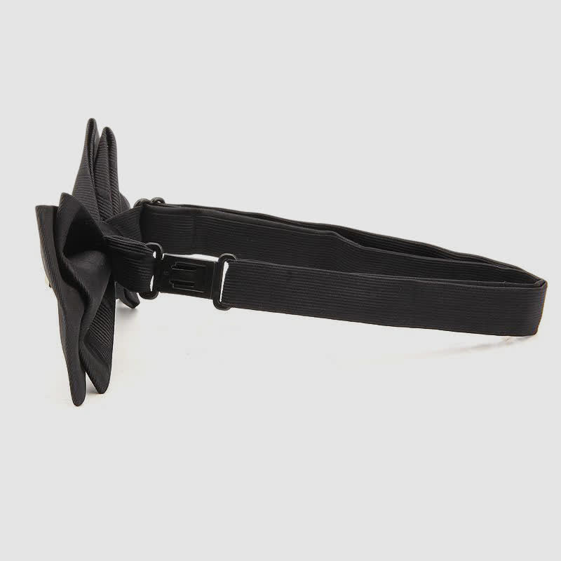 Papillon da uomo in twill con foglia di vite dorata di lusso