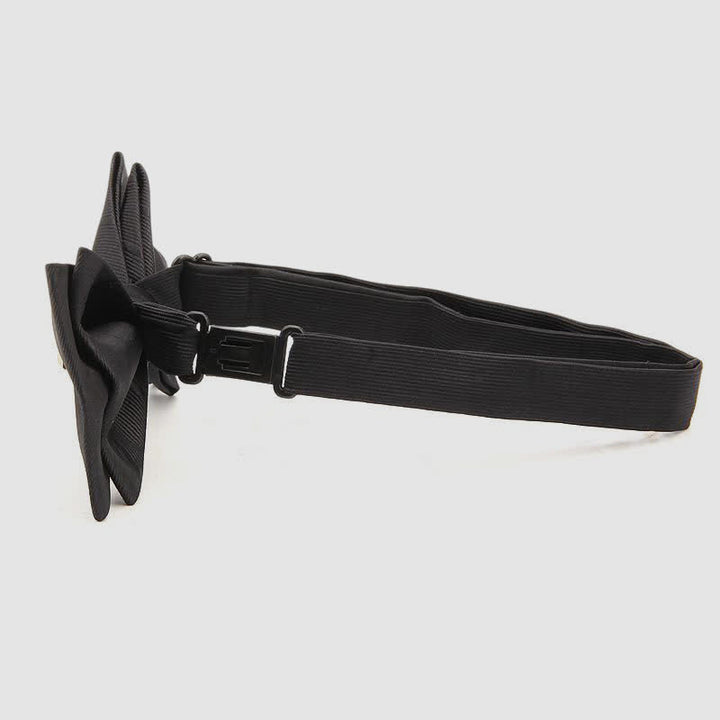 Papillon da uomo in twill con foglia di vite dorata di lusso