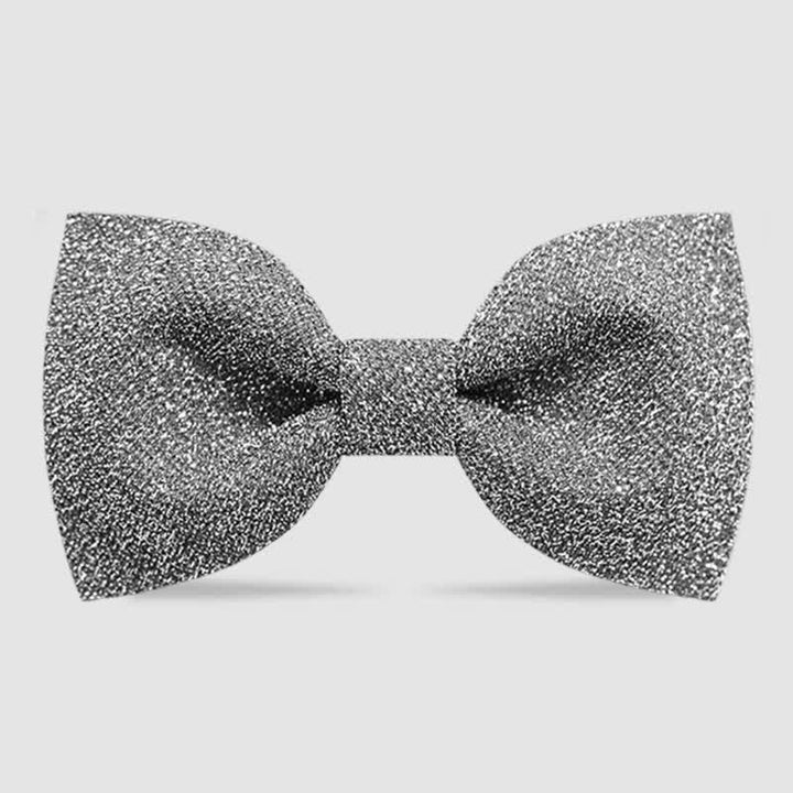 Papillon scintillante da uomo per feste in maschera - Argento - image 0