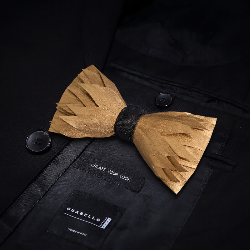 Papillon con piume in oro massiccio Sunshine